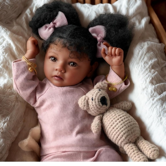 Reborn Baby Doll with Pink Outfit and Accessories - Picture 4 of 11